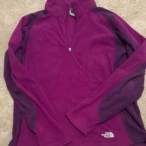 The North Face Magenta and Plum Fleece Pullover